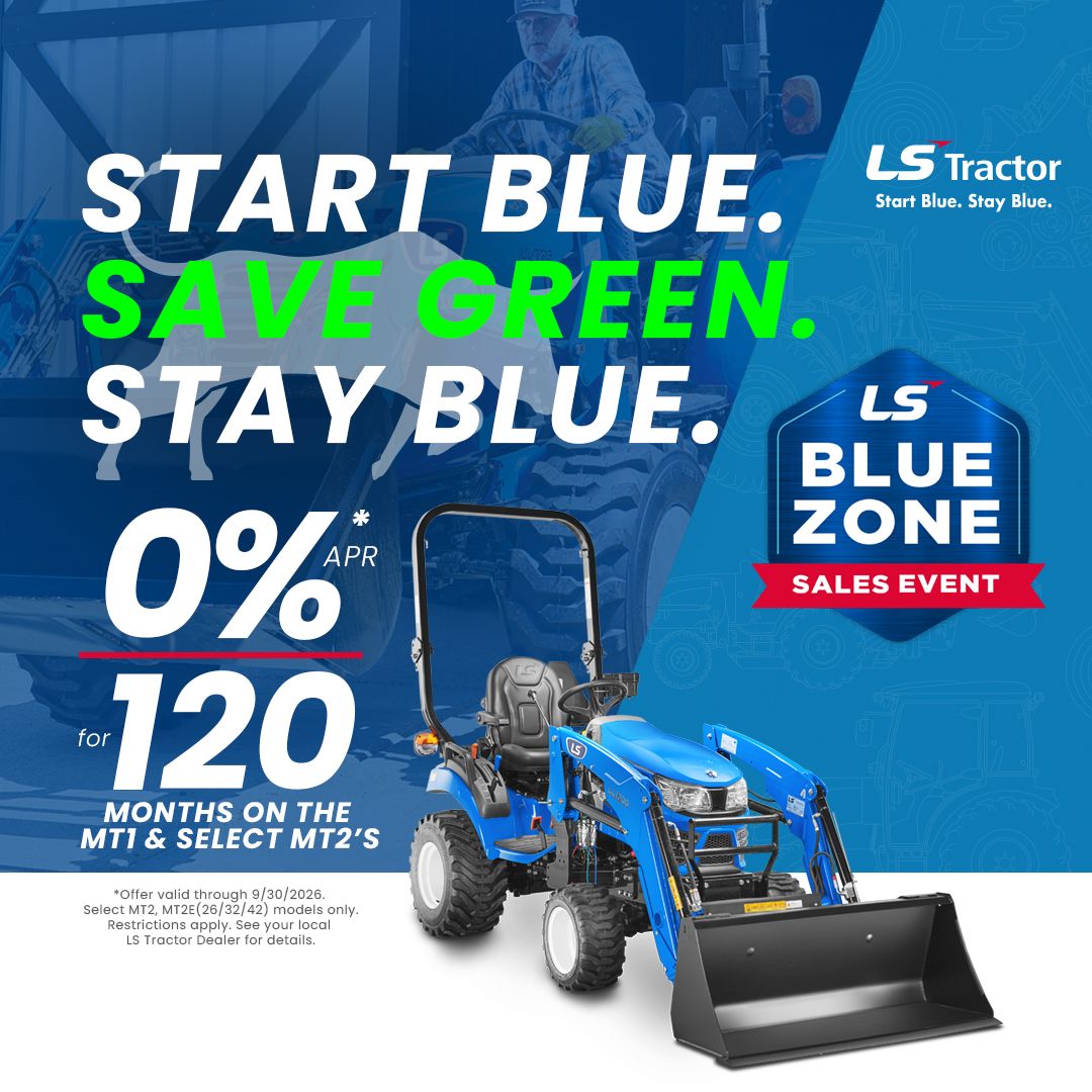 LS Tractor MT1 and MT2 Blue Zone tractors
