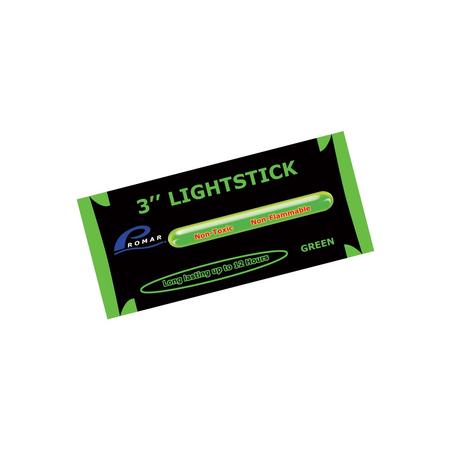 3in Light Glow Stick Green 50pk