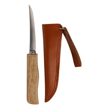 Fillet Knife 4in W/sheath Wood Hnd