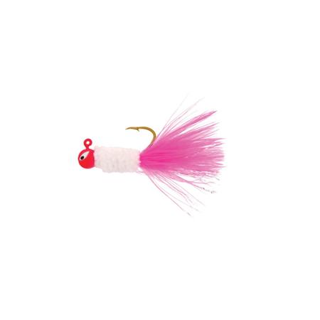 Pro V Crappie Chenille Jig 1/32oz Pink/white
