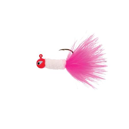 Pro V Crappie Chenille Jig 1/16oz Pink/white