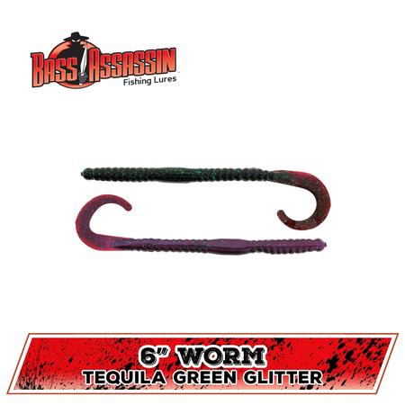 Ba Worm Teq Grn Glt 6in