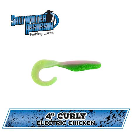 4in Sw Curly Shad Electric Chicken