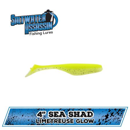 4in Sea Shad Limetreuse Glow
