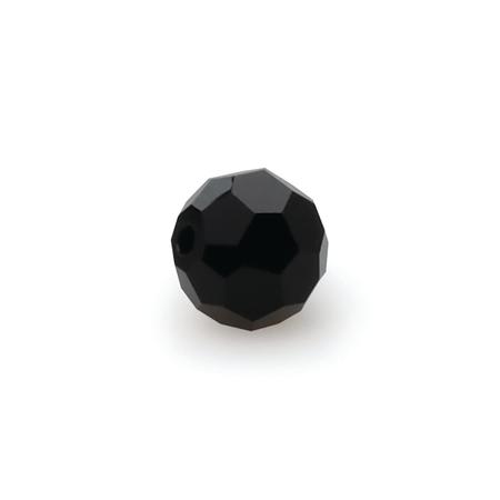 Lazer Black Faceted Glass Beads 8mm