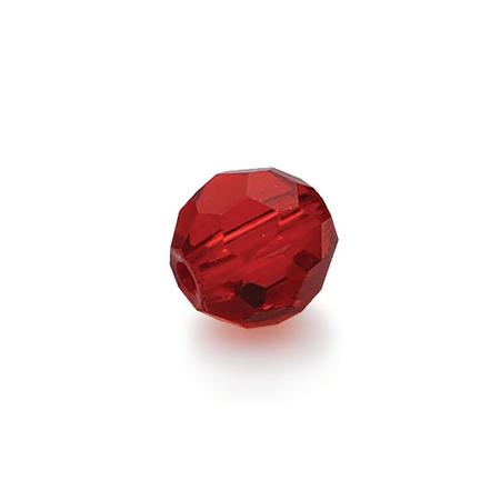 Lazer Red Faceted Glass Beads-8
