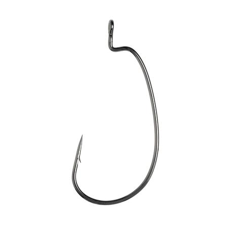 Lazer Extra Wide Gap Worm 2/0 6pk Black