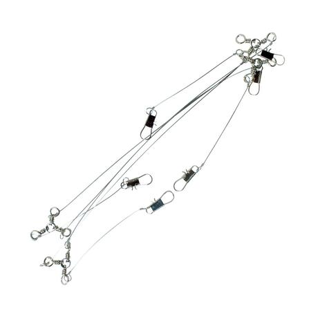 22in Piano Wire Leader W/ 3-way Swivels