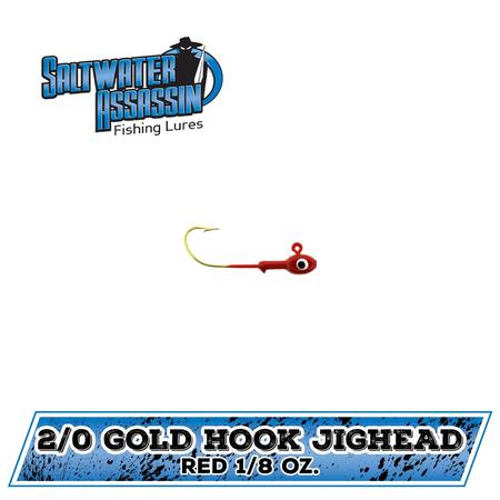 Gold Hook Jighead 1/8oz Red 4ct