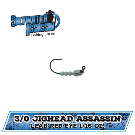 Jighead 1/16oz 3/0 Hk Lead Red Eye 4ct