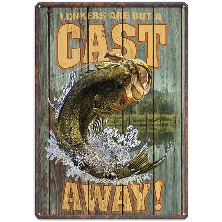 Tin Sign Cast Away 12x17