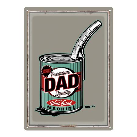 Tin Sign Premium Dad 12x17