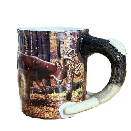 3d Deer Scene 15oz Coffee Mug