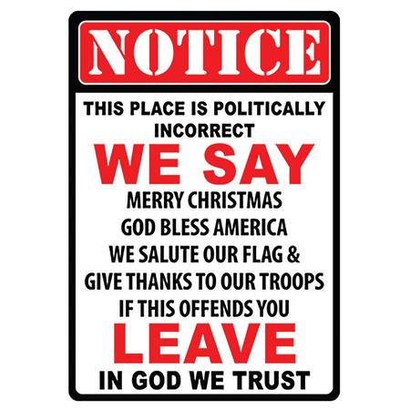 Tin Sign 12in x 17in-In God We Trust
