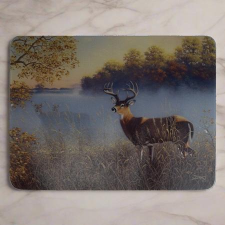 Temperd Cutting Board Deer Fog