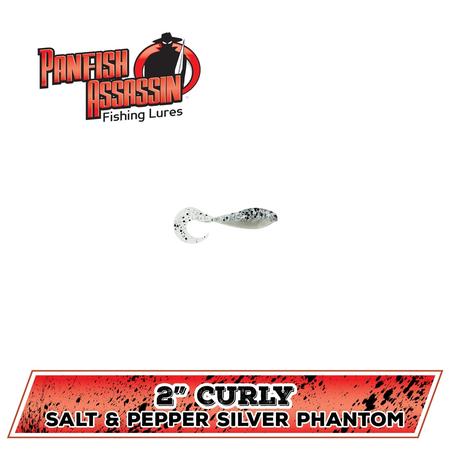 Curly Shad Salt Pepper Slv Phantom 2in