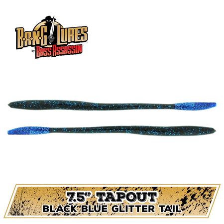 Tapout Black Blue Glitter Tail 7.5in