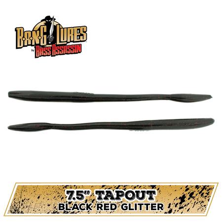 Tapout Black Red Glitter 7.5in