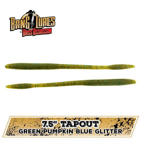 Tapout Green Pumpkin Blue Glitter 7.5in