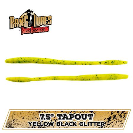 Tapout Yellow Black Glitter 7.5in