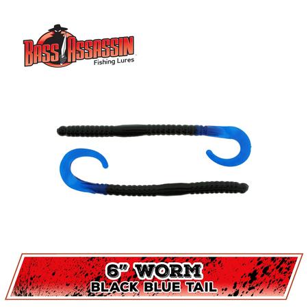 Ba Worm Blk Blu Tal 6in