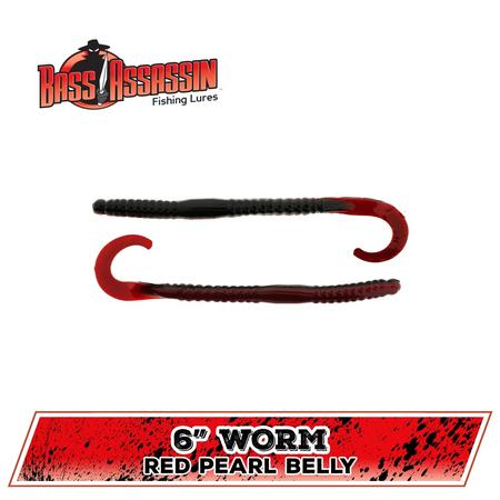 Ba Worm Red Prl Bel 6in