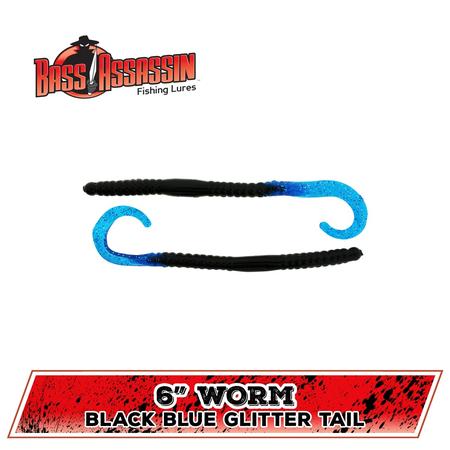 Ba Worm Blk Blu Glt Tal 6in
