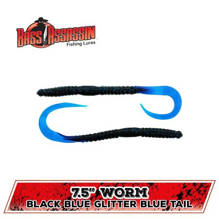 Ba Worm Blk Blu Gl Blu Tal 7.5in