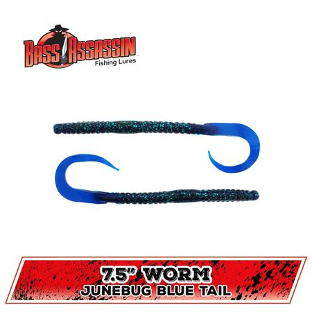 Ba Worm Jun Bug Blu Tal 7.5in