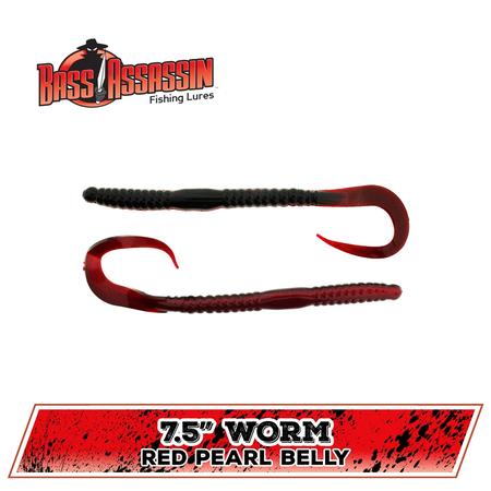 Worm Red Pearl Belly 7.5in
