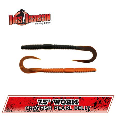 Worm Crayfish Pearl Belly 7.5in