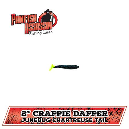 Crappie Dapper Junebug Chart Tail 2in