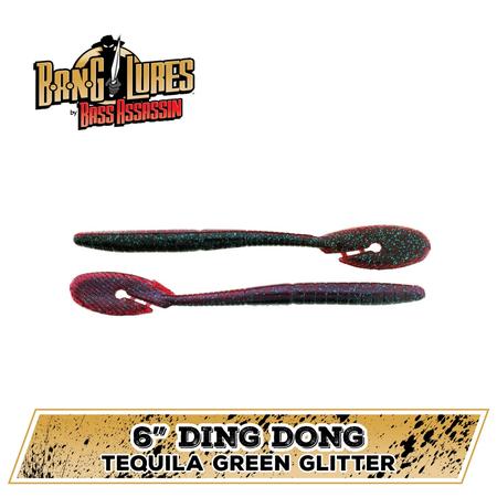 Ding Dong Tequila Green Glitter 6in