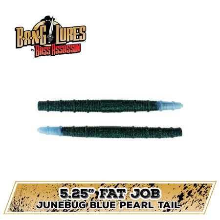 Fat Job Junebug Blue Pearl Tail 5.25in