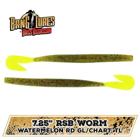Rsb Worm Wmelon Red Glt Chart Tl 7.25in