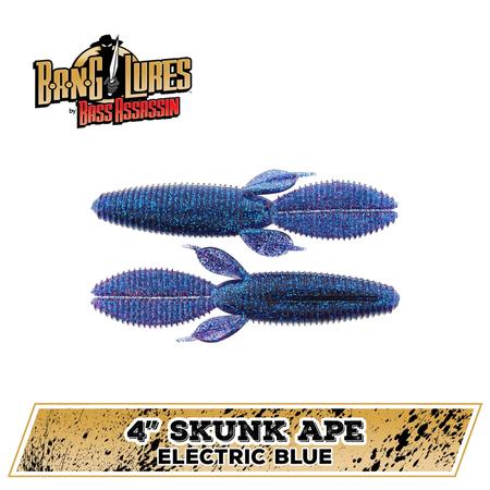 Skunk Ape Electric Blue Glitter 4.25in