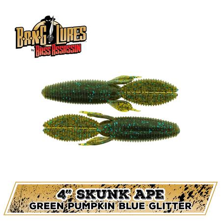Skunk Ape Green Pumpkin Blue Glt 4.25in