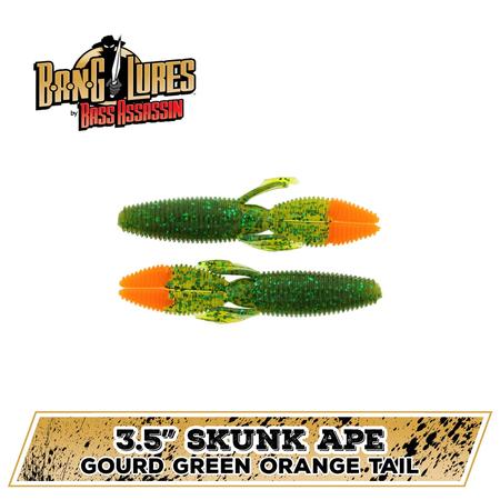 Litl Skunk Ape Gourd Grn Org Tail 3.5in