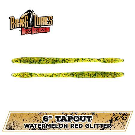 Tapout Watermelon Red Glitter 6in
