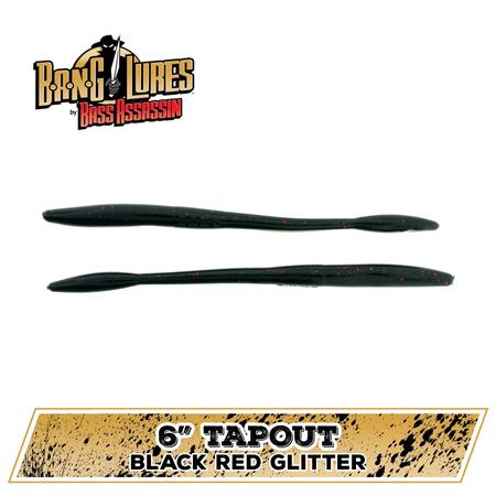 Tapout Black Red Glitter 6in