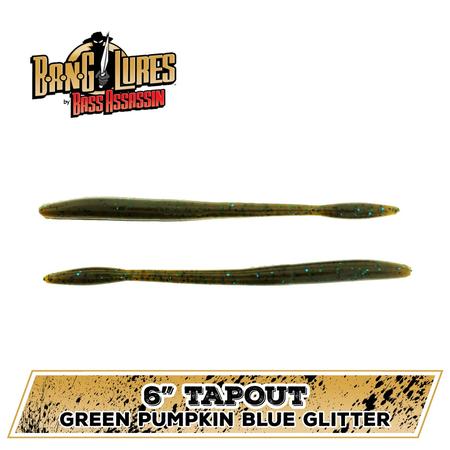 Tapout Green Pumpkin Blue Glitter 6in