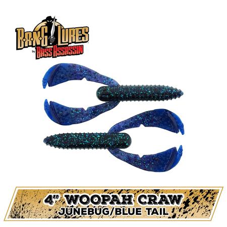 4in Woopah Craw Junebug Blue Tail
