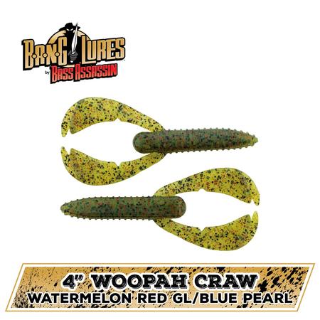 4in Woopah Craw Wmelon Red Blue Pearl