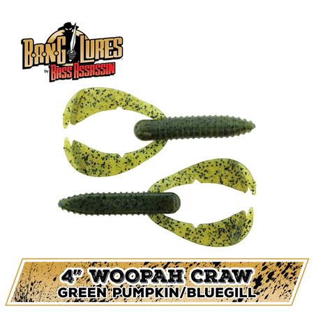 4in Woopah Craw Green Pumpkin Bluegill
