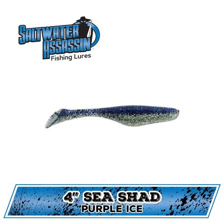 4in Sea Shad Purple Ice