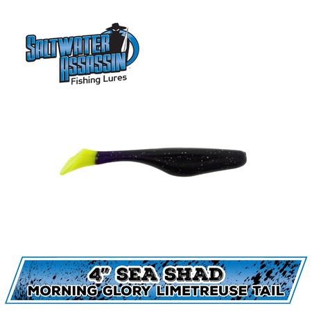 4in Sea Shad Morning Glory Limetreuse