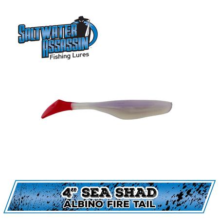 4in Sea Shad Albino Fire Tail