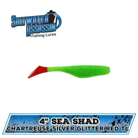 4 Sea Shad Chart Sil Gl Red Tl