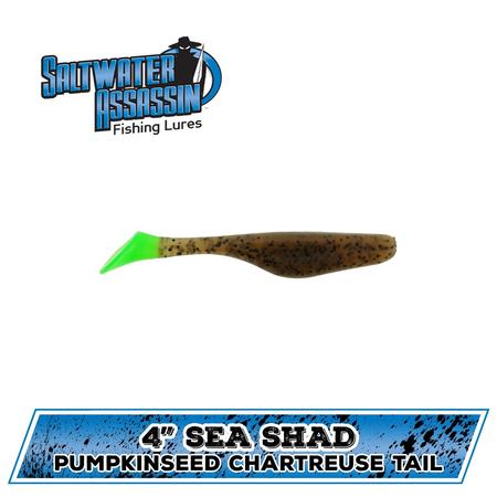 4in Sea Shad Pumpkinseed Chart Tail