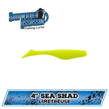 4in Sea Shad Limetreuse